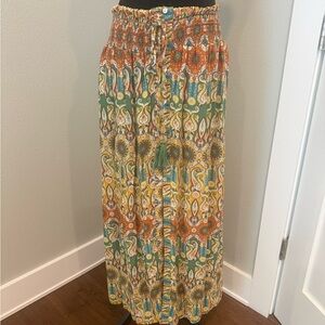 Christian Siriano Colorful Paisley Maxi Skirt